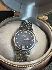 Frederique Constant Slimline Black Mother of Pearl Diamond Dial FC-220MPBD1S26B