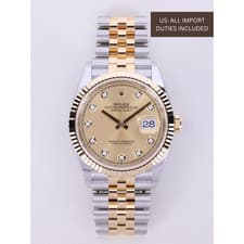 Rolex Datejust 36 126233 Champagne Diamond Dial Jubilee NEW Box Papers