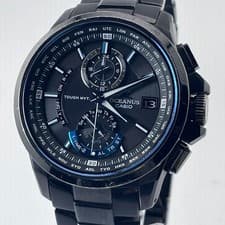 CASIO OCEANUS OCW-T1000 All Black DLC Titanium Solar Multi-Band 6 Japan H