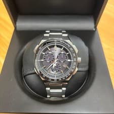 Seiko GPS Solar Chronograph Watch Black Dial Used From Japan