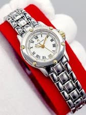 😍 $2200 SWISS [N. MINT] 24mm Maurice Lacroix Quartz Women's Pearl White Dial