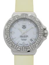 TAG Heuer Formula 1 Diamond Quartz Watch WAC1215.BC0840 White Dial 36mm