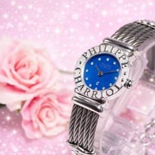 Good Condition Charriol Saint-Tropez SV925 12P Diamond Shell Watch PHI,17578