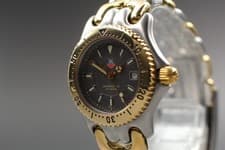 【N MINT】 TAG Heuer SE/L WG1320-0 Grey Dial 2-Tone 29mm Quartz Ladies Watch JAPAN