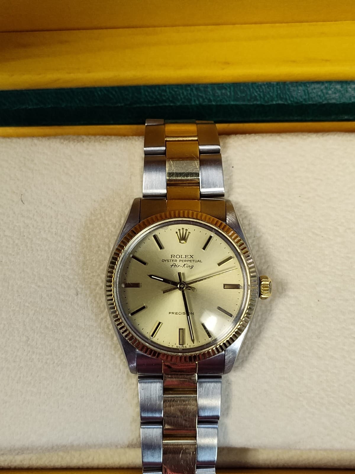 Rolex Air-King Precision 5501 Authenticated Watch with Oyster Steelinox Bracelet