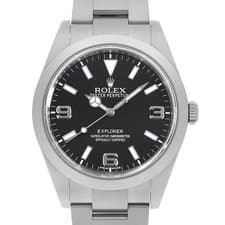 ROLEX Explorer I early model blackout 214270 black Mirror buckle Random Numb...