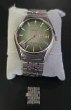 Vintage SEIKO LM 5606-7310 Green Gradient Dial Faceted Crystal -READ DESCRIPTION