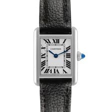 Cartier Tank Must Small Silver Dial Steel Mens Watch WSTA0042