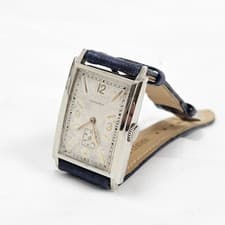 1935 Longines Vintage Mens 14K White Gold Watch Chicago Sales Employees Rare!