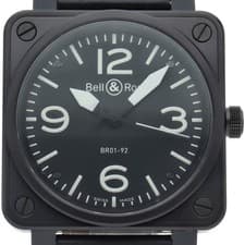 Bell＆Ross BR01-92 Automatic BR01-92-CFB-H Stainless Steel / Leather mensWa...