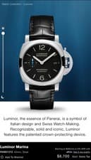 Panerai Luminor Marina PAM01372 40mm Steel Automatic Black Dial Watch