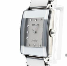 Vintage [N MINT] Rado DiaStar 153.0488.3 12P Diamond 18mm Qz Ladies Watch JAPAN