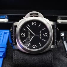 Panerai Luminor Base PAM00176 Titanium 44mm Black Sandwich Dial Box Papers 2016