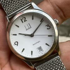 Rare DUNHILL Automatic Classic White Dial Date Indicator Watch Vintage Unisex