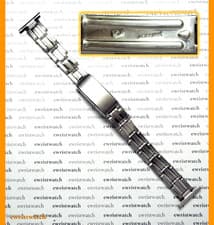 NOS Genuine 40s Gay Freres Stretch Rivets 19mm Ends SS Bracelet Rolex PP VC JLC