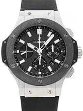HUBLOT Big Bang Steel Ceramic 301.SM.1770.RX Black Men's Used Watch #31231