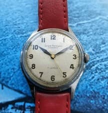 Vintage Oversized Girard Perregaux Bumper Military Style Men's Watch