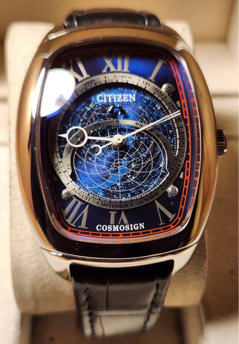 Box Rare Japan Citizen Campanola Cosmosign Watch Working 39mm 52mm Quartz