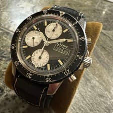 Sinn 103 Manual Chronograph Watch Reverse Panda Dial Vintage 1990s Excellent