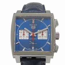 TAG Heuer Monaco CBL2111 39mm SS Blue Dial Automatic Chronograph Box #KN315