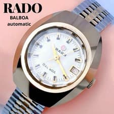 RADO BALBOA Automatic Ladies Watch Gold Cut Glass