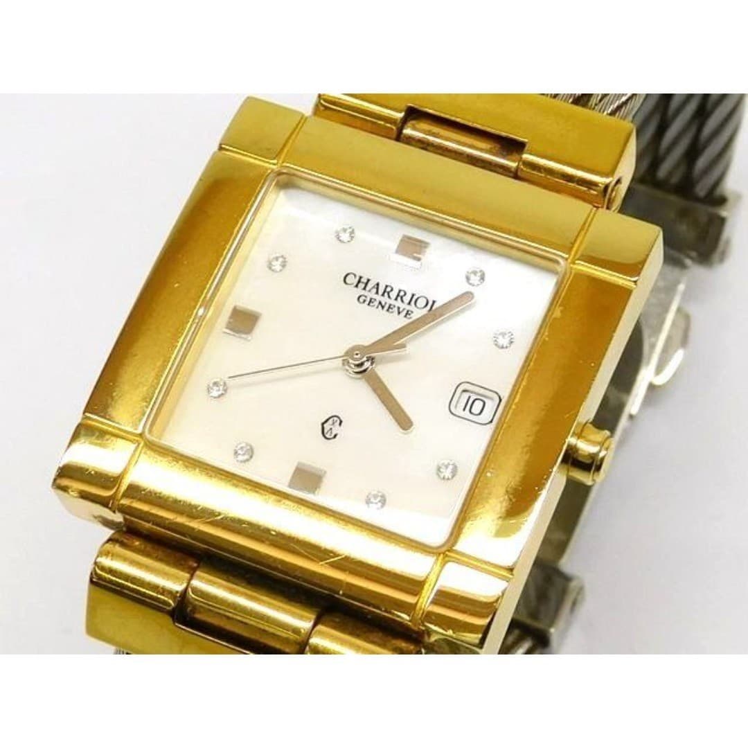 Charriol Celtic Square Quartz Watch Stainless Steel Shell Pre-owned Japan From J