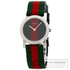 Gucci 5200L.1 Sherry Line Stainless Steel Canvas Leather Watch