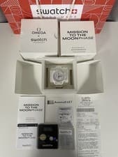OMEGA x Swatch WHITE Snoopy MoonSwatch Mission to Moonphase Full Moon Receipt 🌝