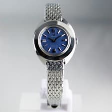 Omega Geneve ST-515721 Manual Winding Vintage Ladies Watch Blue Dial from Japan