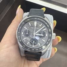 Bulova Apollo 15 Limited Edition Meteorite Dial Chronograph Stainless Steel Wat…