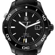 Tag Heuer Aquaracer 500 Black Dial Titanium Mens Watch WAK2180