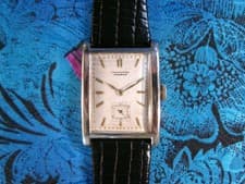 Vintage 1920’s Large Movado Chronometer, Men’s Watch, White Gold Filled, Runs