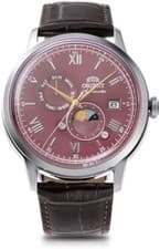 Orient Bambino RN-AK0807R SUN & MOON Red Dial Automatic Mechanical Men Watch F/S