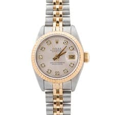 Rolex 69173 Lady-Datejust 26 mm Silver Dial Jubilee Bracelet Box and Papers 1983