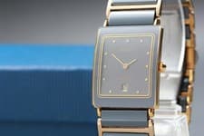 Vintage MINT RADO DiaStar 160.0281.3N Diamond Black Ceramic Dress Watch From JPN