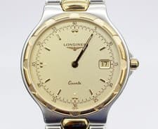 LONGINES Conquest L1 614 3 Quartz Watch Gold Dial 33mm Quartz Movement