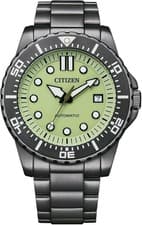 Citizen Mens watch Sport Automatic Mecha Green Dial Black Steel Strap