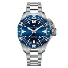 Hamilton Khaki Navy Frogman Men's Watch Blue 300M WR 80 Hour PR Ref: H777050