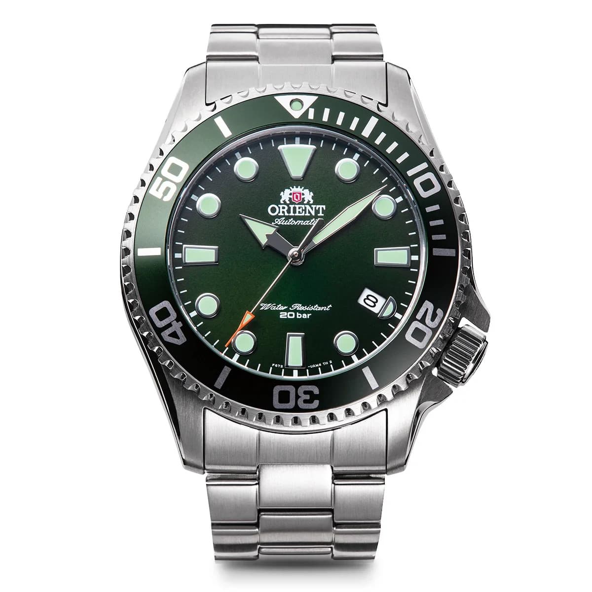 Orient Triton Sports Automatic Green Dial 43.4mm Steel Watch RA-AC0K02E