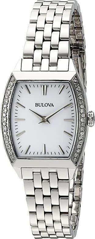 BULOVA Diamond women's Watch Stainless Steel white dial 96R196