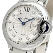 CARTIER  Baron blue SM WE902073 Diamond 11P Watches Stainless Steel Quartz S...