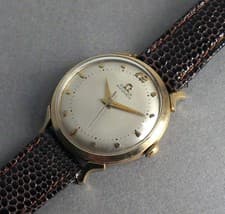 OMEGA 14k Gold Filled Vintage Gents Automatic Bumper Watch 1952