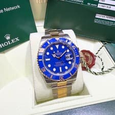 2010 PAPERS Rolex Submariner 116613LB Blue Dial Two Tone 40mm Watch