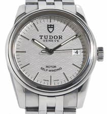 TUDOR Glamour Date 36 55000-0003 Silver Dial Automatic Men's Watch Used