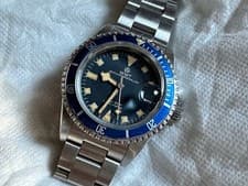 Tudor Royal Marine Ocean Diver Vintage Aged Blue Watch Used