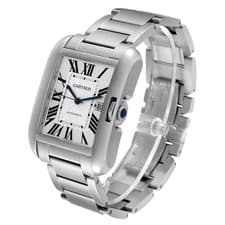 Cartier Tank Anglaise Men's Silver Dial Automatic Watch W5310008