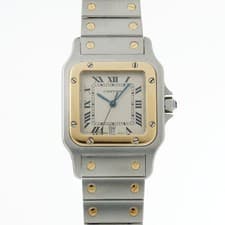 CARTIER Santos Galbe LM Antique W20011C4 Ivory Ladies Watches quartz Used Ginzo