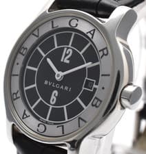 ［Near Mint］BVLGARI Solotempo ST29S Black Dial Ladies Watch Swiss Made From Japan