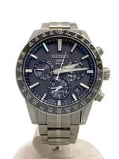 Seiko Astron Solar Titanium Watch Silver 5X53-0AB0 Used