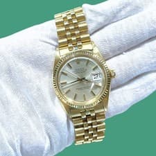 Rolex Datejust 1601 18K Gold 36mm Silvered Dial Jubilee Bracelet 1970